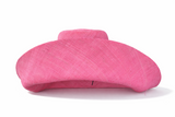 Raffia Curve Brim Hat Large Brim in Carnation Pink Madagascan