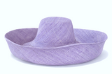 Raffia Curve Brim Hat Large Brim in Cornflower Madagascan