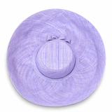 Raffia Curve Brim Hat Large Brim in Cornflower Madagascan