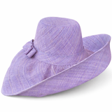 Raffia Curve Brim Hat Large Brim in Cornflower Madagascan