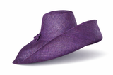 Raffia Curve Brim Hat Large Brim in Dark Indigo Madagascan