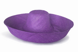 Raffia Curve Brim Hat Large Brim in Dark Iris Madagascan