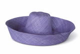 Raffia Curve Brim Hat Large Brim in Deep Cornflower Madagascan