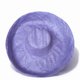 Raffia Curve Brim Hat Large Brim in Deep Cornflower Madagascan