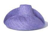 Raffia Curve Brim Hat Large Brim in Deep Cornflower Madagascan