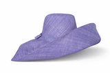 Raffia Curve Brim Hat Large Brim in Deep Cornflower Madagascan