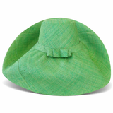 Raffia Curve Brim Hat Large Brim in Light Mint Green Madagascan