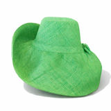 Raffia Curve Brim Hat Large Brim in Light Mint Green Madagascan
