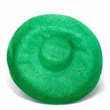 Raffia Curve Brim Hat Large Brim in Emerald Green Madagascan