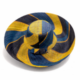 Raffia Curve Brim Hat Large Brim in Gum Drops Madagascan