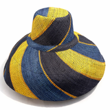 Raffia Curve Brim Hat Large Brim in Gum Drops Madagascan