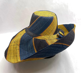 Raffia Curve Brim Hat Large Brim in Gum Drops Madagascan