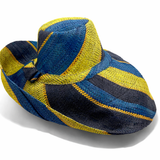 Raffia Curve Brim Hat Large Brim in Gum Drops Madagascan