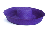 Raffia Curve Brim Hat Large Brim in Indigo Madagascan
