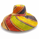 Raffia Curve Brim Hat Large Brim in Jelly Beans Madagascan
