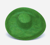 Raffia Curve Brim Hat Large Brim in Kelly Green Madagascan