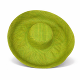 Raffia Curve Brim Hat Large Brim in Kiwi Green Madagascan