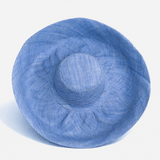 Raffia Curve Brim Hat Large Brim in Lake Blue Madagascan