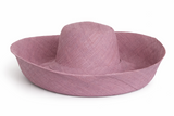 Raffia Curve Brim Hat Large Brim in Languid Lavender Madagascan