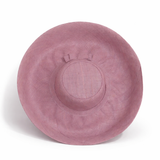 Raffia Curve Brim Hat Large Brim in Languid Lavender Madagascan