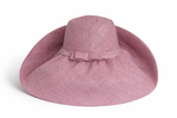 Raffia Curve Brim Hat Large Brim in Languid Lavender Madagascan