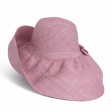 Raffia Curve Brim Hat Large Brim in Languid Lavender Madagascan