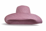 Raffia Curve Brim Hat Large Brim in Languid Lavender Madagascan