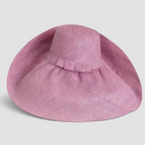 Raffia Curve Brim Hat Large Brim in Lavender Madagascan