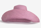 Raffia Curve Brim Hat Large Brim in Lavender Madagascan