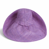 Raffia Curve Brim Hat Large Brim in Lavender Water Madagascan