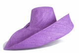 Raffia Curve Brim Hat Large Brim in Lavender Water Madagascan