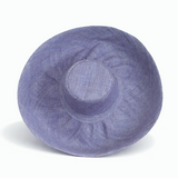 Raffia Curve Brim Hat Large Brim in Light Cornflower Blue Madagascan