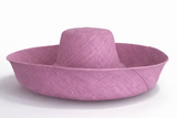 Raffia Curve Brim Hat Large Brim in Lilac Dream Madagascan