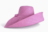 Raffia Curve Brim Hat Large Brim in Lilac Dream Madagascan