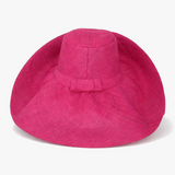 Raffia Curve Brim Hat Large Brim in Mulberry Madagascan