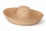 Raffia Curve Brim Hat Large Brim in Natural Madagascan