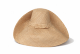 Raffia Curve Brim Hat Large Brim in Natural Madagascan