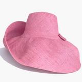 Raffia Curve Brim Hat Large Brim in Opera Mauve Madagascan