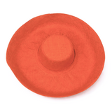 Raffia Curve Brim Hat Large Brim in Orange Madagascan