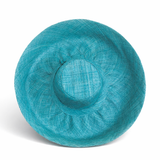 Raffia Curve Brim Hat Large Brim in Peacock Madagascan