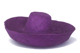 Raffia Curve Brim Hat Large Brim in Purple Madagascan