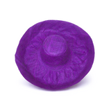 Raffia Curve Brim Hat Large Brim in Purple Madagascan