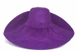 Raffia Curve Brim Hat Large Brim in Purple Madagascan
