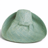 Raffia Curve Brim Hat Large Brim in Robin Egg Blue Madagascan