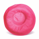 Raffia Curve Brim Hat Large Brim in Rose Pink Madagascan