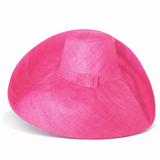 Raffia Curve Brim Hat Large Brim in Rose Pink Madagascan