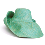 Raffia Curve Brim Hat Large Brim in Seafoam Madagascan