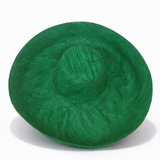 Raffia Curve Brim Hat Large Brim in Shamrock Green Madagascan