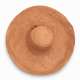 Raffia Curve Brim Hat Large Brim in Stone Beige Madagascan