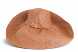 Raffia Curve Brim Hat Large Brim in Stone Beige Madagascan